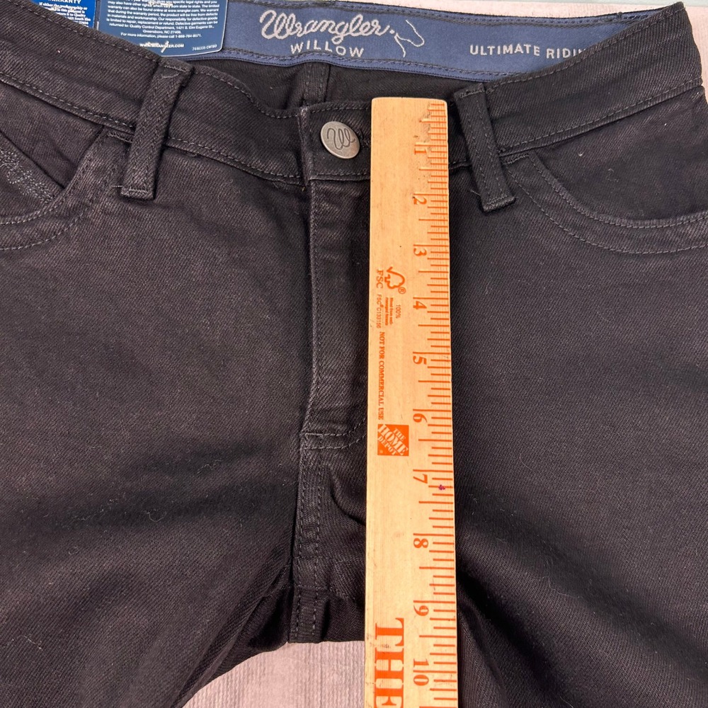 Wrangler Jeans Womens 28x36 Willow Ultimate Riding Black Bootcut Flare Tall Long - Picture 10 of 11
